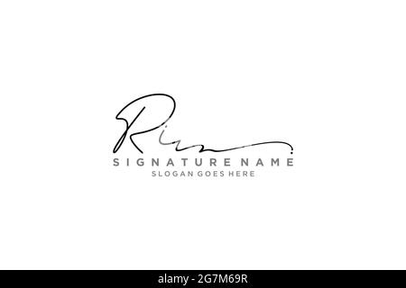 RI Letter Signature Logo Template elegant design logo Sign Symbol template vector icon Stock Vector
