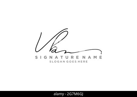 VB Letter Signature Logo Template elegant design logo Sign Symbol template vector icon Stock Vector