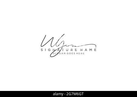 WY Letter Signature Logo Template elegant design logo Sign Symbol template vector icon Stock Vector