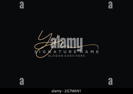 YJ Letter Signature Logo Template elegant design logo Sign Symbol template vector icon Stock Vector