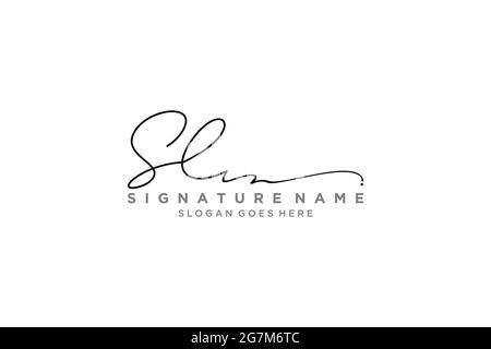 SL Initial letter handwriting and signature logo. A concept handwriting ...