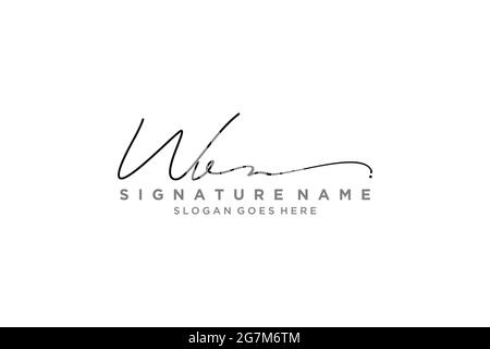 WV Letter Signature Logo Template elegant design logo Sign Symbol template vector icon Stock Vector
