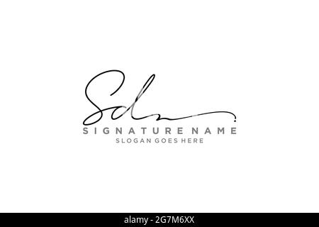SD Letter Signature Logo Template elegant design logo Sign Symbol template vector icon Stock Vector