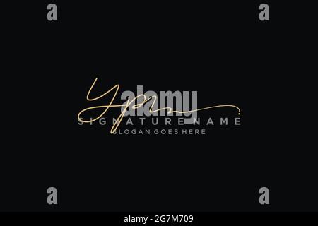 YP Letter Signature Logo Template elegant design logo Sign Symbol template vector icon Stock Vector