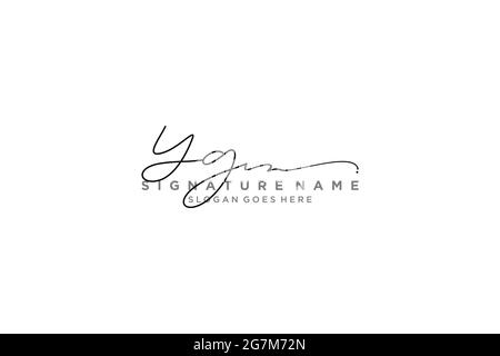 YG Letter Signature Logo Template elegant design logo Sign Symbol template vector icon Stock Vector