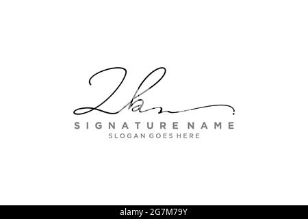 ZB Letter Signature Logo Template elegant design logo Sign Symbol template vector icon Stock Vector