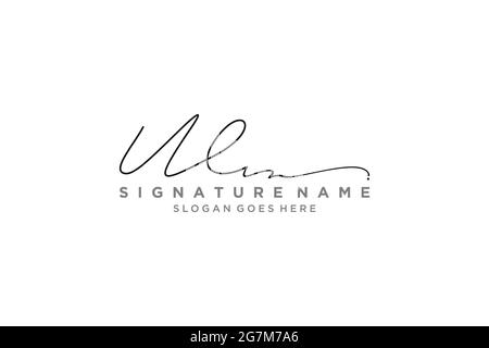 UL Letter Signature Logo Template elegant design logo Sign Symbol template vector icon Stock Vector