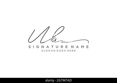 UB Letter Signature Logo Template elegant design logo Sign Symbol template vector icon Stock Vector