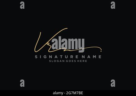 VR Letter Signature Logo Template elegant design logo Sign Symbol template vector icon Stock Vector