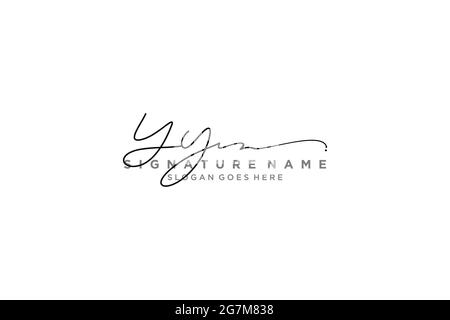 YY Letter Signature Logo Template elegant design logo Sign Symbol template vector icon Stock Vector