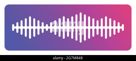 Audio wave or soundwave icon graphic design. Stock Vector