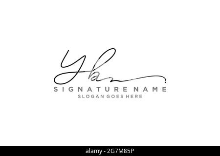 YB Letter Signature Logo Template elegant design logo Sign Symbol template vector icon Stock Vector