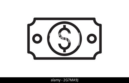 Dollar money icon cash sign bill symbol flat vector image Stock Vector