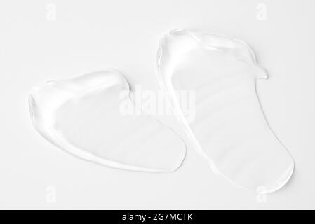 Transparent liquid gel, cosmetic cream as texture or background