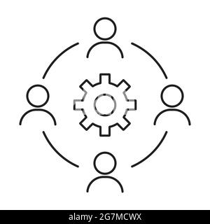 Business collaborate icon vector  for graphic design, logo, web site, social media, mobile app, ui illustration Stock Vector