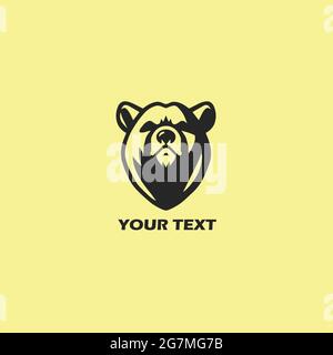 Bear Logo Template Vector Design Illustration Stock Vector