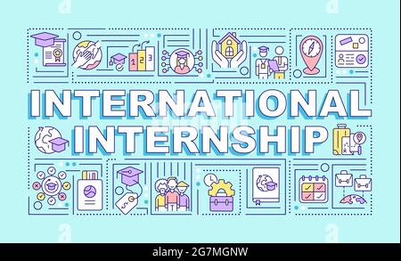 International internship word concepts banner Stock Vector