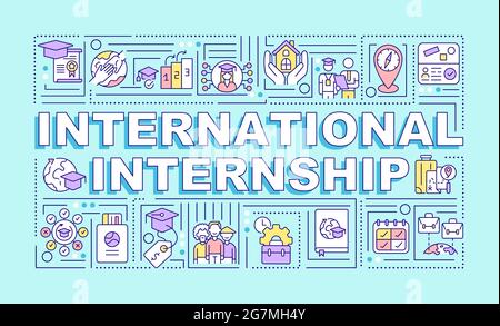 International internship word concepts banner Stock Vector