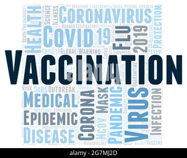 Vaccination  word cloud concept on white background, 3d rendering Stock Photo
