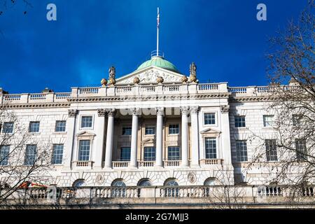 Close-up of the exterior of Somerset House, Temple, London, UK Stock Photo