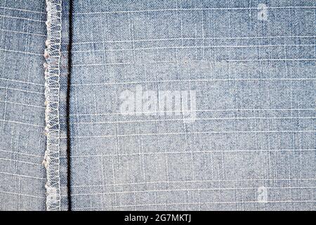Backside side of jeans fabric with back seam Stock Photo