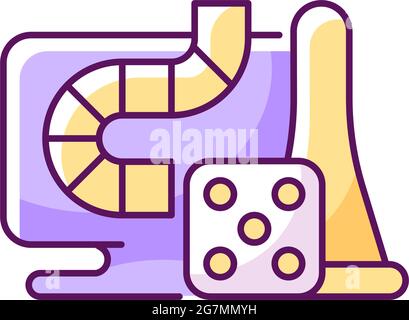 Online board games RGB color icon Stock Vector
