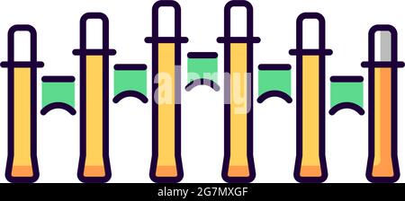 Taiwan palace museum RGB color icon. Stock Vector