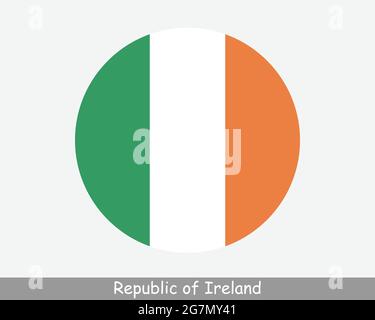 ireland national flag Circle button Icon. Simple flag, official colors ...