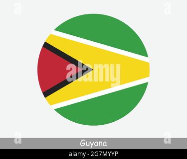 Guyana Icon. Round Logo With Country Map And Title. Stylish Guyana 