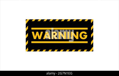Yellow Warning Tape icon logo design illustration vector template Stock Vector