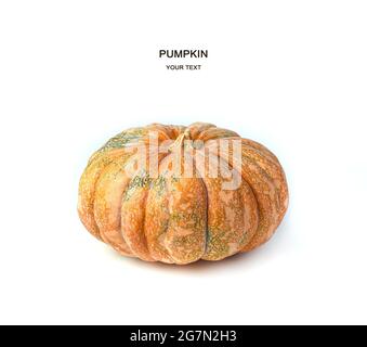 Ripe pumpkin isolated on a white background. Stock Photo