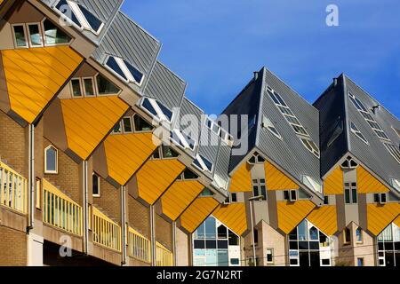 Niederlande, Holland, moderne Architektur oder moderne Kunst die Cube Häuser von Rotterdam!