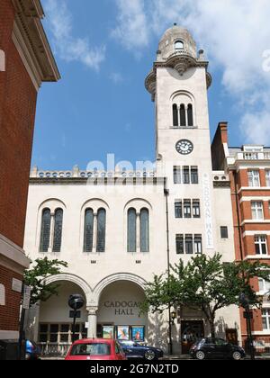Facade of Cadogan Hall. Home to the Royal Philharmonic Orchestra. Stock Photo