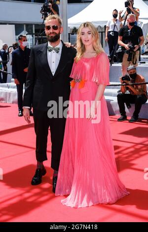 Palais des festivals, Cannes, France. 15th July, 2021. John Byrne and Honor Swinton Byrne attends the 'MEMORIA' Red Carpet. Picture by Credit: Julie Edwards/Alamy Live News Stock Photo