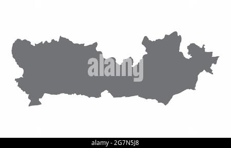 Berkshire county silhouette map isolated on white background, England Stock Vector