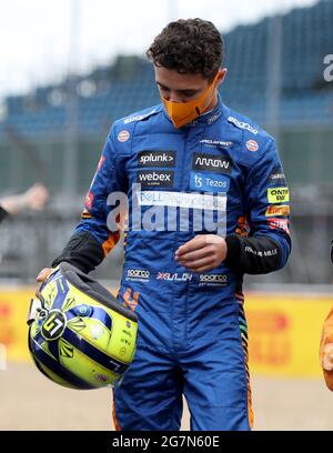 McLaren's Lando Norris in the paddock ahead of the British Grand 