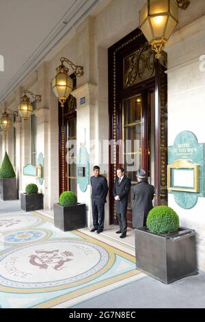 FRANCE. PARIS 75001. THE HOTEL MEURICE (5*), OPENED IN 1838, IS THE OLDEST PALACE IN PARIS. Stock Photo