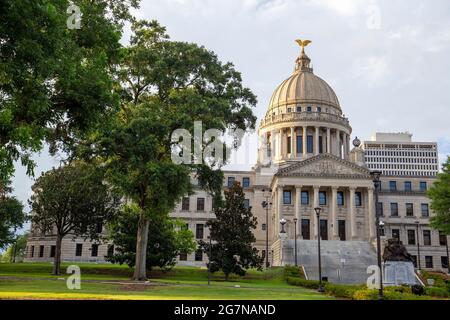 The state capitol building of Mississippi in Jackson Mississippi. Stock Photo