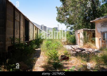 Abandoned Train Station in Lebanon Stock Photo