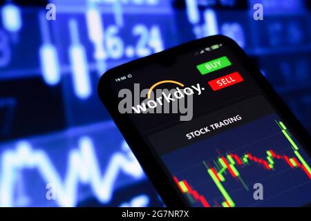 In this photo illustration a Kuaishou (Kwai) logo is seen on a smartphone  and a pc screen. (Photo by Pavlo Gonchar / SOPA Images/Sipa USA Stock Photo  - Alamy