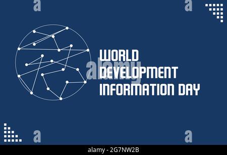 World Development Information Day vector template Stock Vector