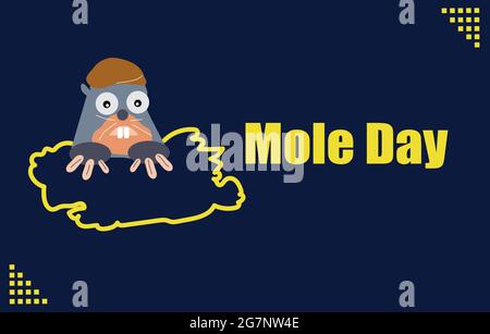 Mole Day vector template design Stock Vector