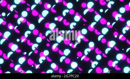 3D illustration graphic of beautiful blue and pink color circles, seamless graphics Stock Photo