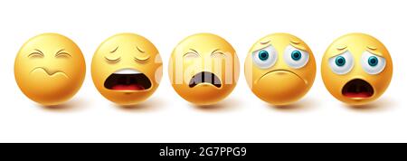 Image Details INH_18984_46595 - Emoji with shocked facial expression  isolated face with eyes in different sides. Vector scared or surprised  smiley, terrified or frightened emoticon. Afraid emoji with big pop-eyes,  cartoon character.