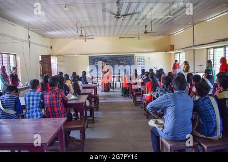 Students are attending the class. Stock Photo