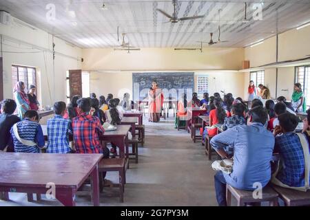 Students are attending the class. Stock Photo