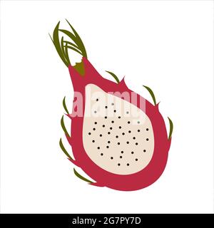 fruit dragon isolated on white background Stock Vector