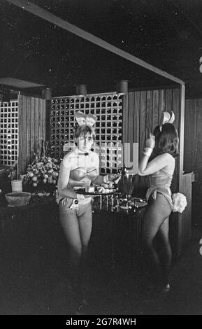 Bunny girls at London Play Boy Club september 1966 Stock Photo - Alamy