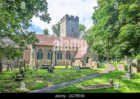St. Martins Church, Cheriton, Kent Stock Photo