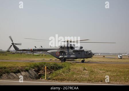 Mil Mi-8 helicopter, Soviet Union, Russia, Yelahanka Air Force Station, Indian Air Force airfield, Yelahanka, Bengaluru, Bangalore, Karnataka, India, Asia, Indian, Asian Stock Photo